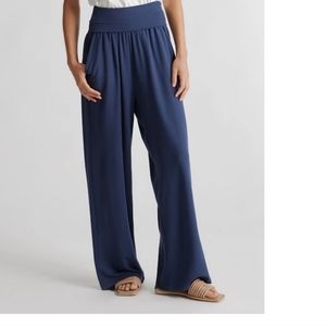 Black or Navy Quince French Terry Wide Leg Pants